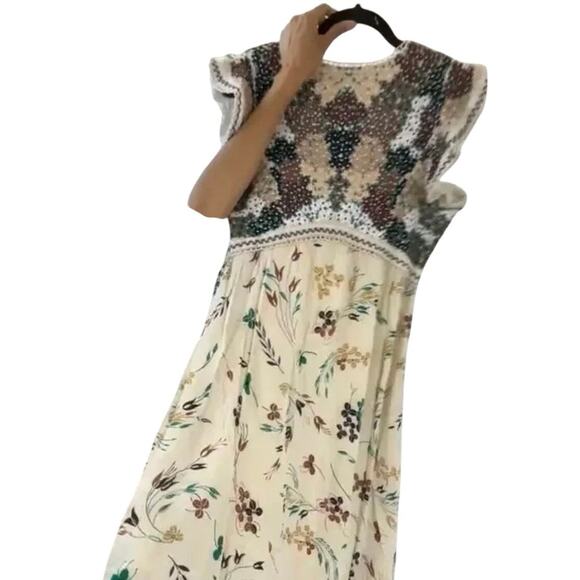 Anthropologie Printed V-Neck Maxi Dress Size 6 / 18.5 PTP New w/ Tag MSRP $198 - Picture 12 of 16
